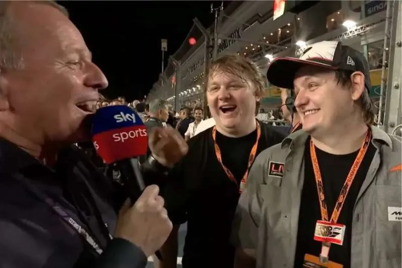 LEWIS CAPALDI LAUGHS OFF MARTIN BRUNDLE’S ACCIDENTAL SNUB 