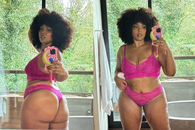 Lizzo Flaunts Weight Release in Lingerie Snaps, and Takes Aim at Trump